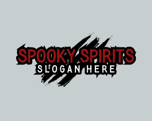 Scary Halloween Scratch logo design