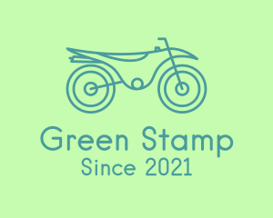 Green Motorbike Vehicle logo design