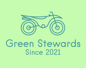 Green Motorbike Vehicle logo design