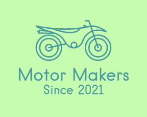 Green Motorbike Vehicle logo