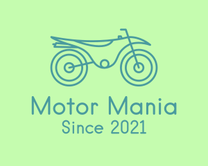 Green Motorbike Vehicle logo design