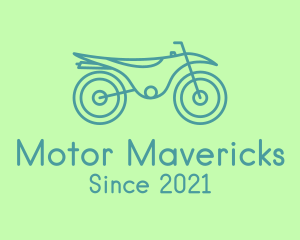 Green Motorbike Vehicle logo design