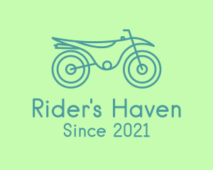 Green Motorbike Vehicle logo design