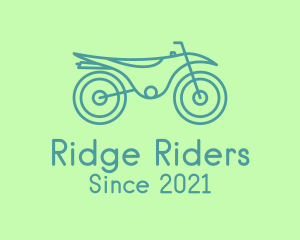 Green Motorbike Vehicle logo design