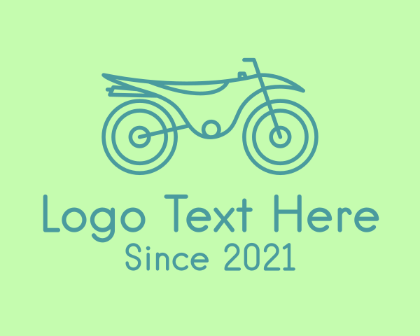 Green Motorbike Vehicle logo