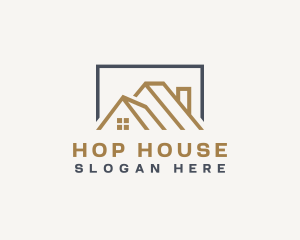 Roofing House Leasing logo design