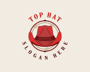 Cowboy Fedora Hat logo design