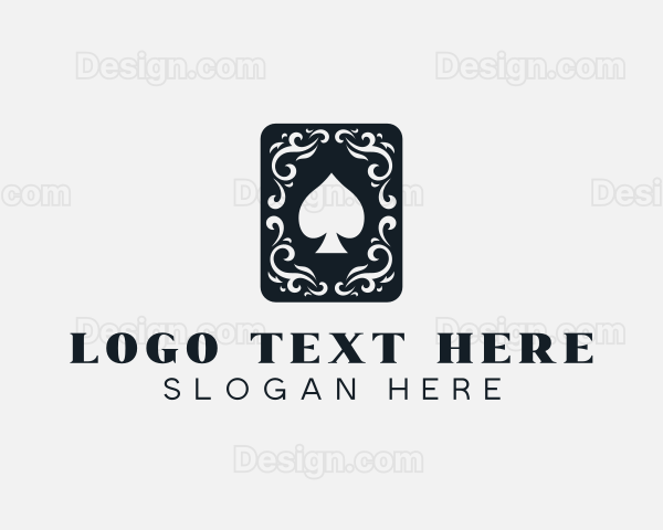 Decorative Spade Card Logo