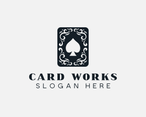 Decorative Spade Card logo