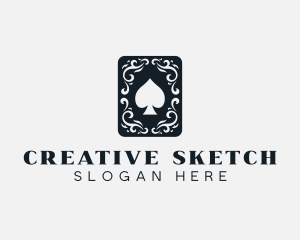 Decorative Spade Card logo design