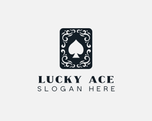 Decorative Spade Card logo design