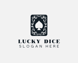 Decorative Spade Card logo design