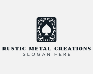 Decorative Spade Card logo design