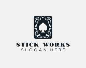 Decorative Spade Card logo design