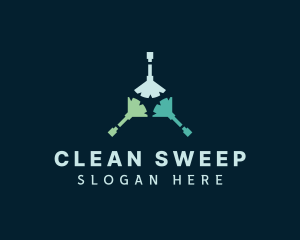 Clean Broom Housekeeping logo design