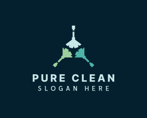 Clean Broom Housekeeping logo design