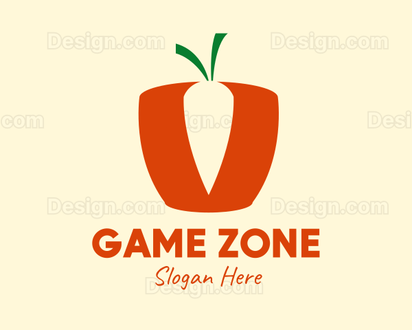 Simple Carrot Basket Logo