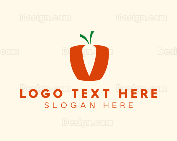 Simple Carrot Basket Logo