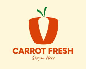 Simple Carrot Basket  logo design