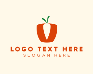 Simple Carrot Basket  Logo