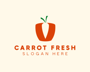 Simple Carrot Basket  logo design