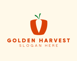 Simple Carrot Basket  logo design