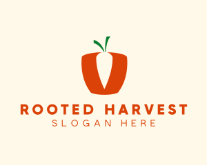 Simple Carrot Basket  logo design