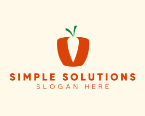 Simple Carrot Basket  logo design