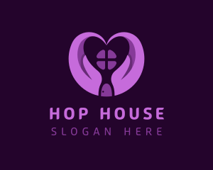 Violet Heart House logo design