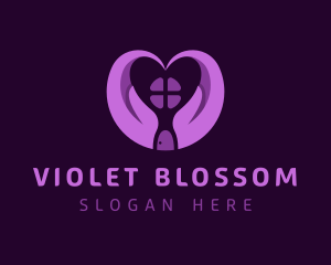 Violet Heart House logo design