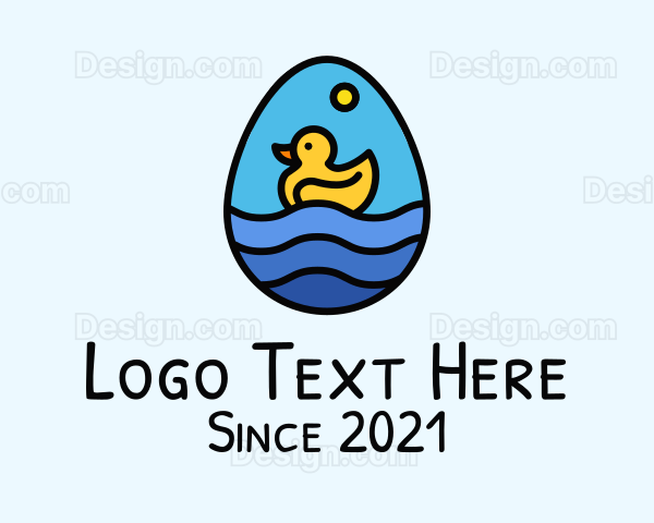 Cute Duck Egg Logo