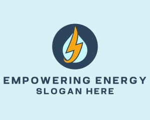 Water Lightning Energy logo design