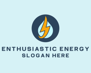 Water Lightning Energy logo design