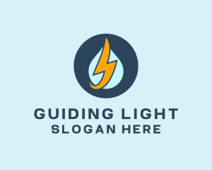 Water Lightning Energy logo design