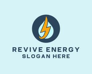 Water Lightning Energy logo design