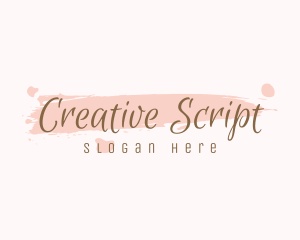 Girly Watercolor Script logo design