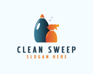 Cleaning Sprayer Sanitation logo design