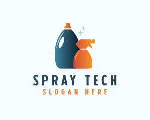 Cleaning Sprayer Sanitation logo design