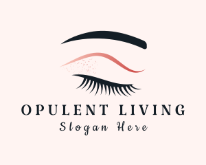 Female Eyelash Makeup Logo