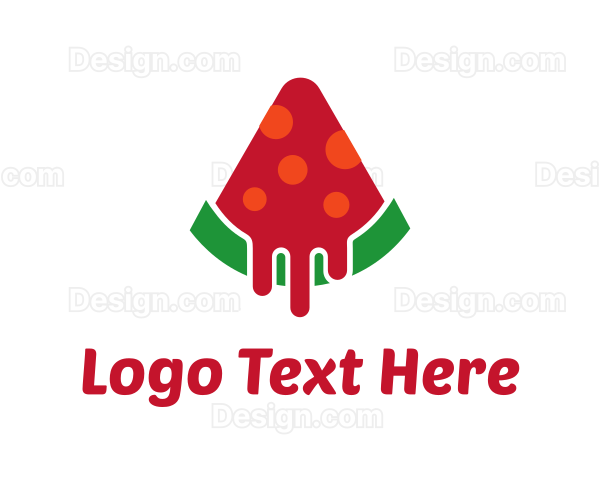 Watermelon Pizza Slice Logo