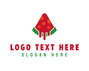 Watermelon Pizza Slice logo