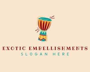 Djembe Drum Africa logo design