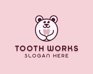 Dental Bear Tooth logo
