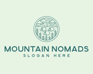 Mountain Forest Campsite  logo design