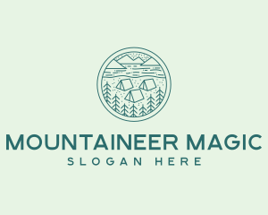 Mountain Forest Campsite  logo design