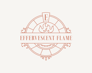 Flame Sausage Restaurant logo design