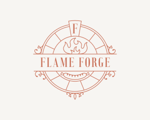 Flame Sausage Restaurant logo design