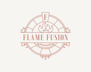 Flame Sausage Restaurant logo design