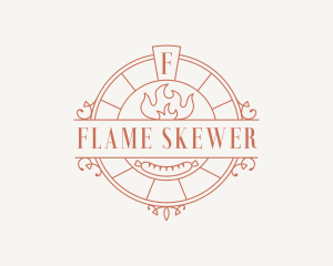 Flame Sausage Restaurant logo design