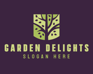 Eco Garden Tree logo design